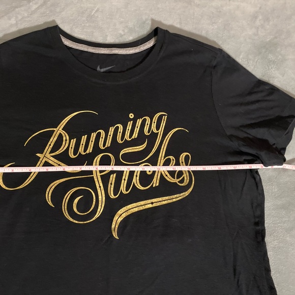 NWOT Nike “Running Sucks” Slim Fit Short Sleeve T-Shirt Women’s Size XL - Picture 7 of 16